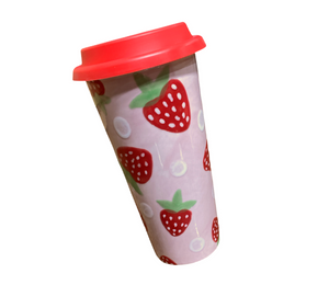 Oak Park Color Me Mine Strawberry Travel Mug