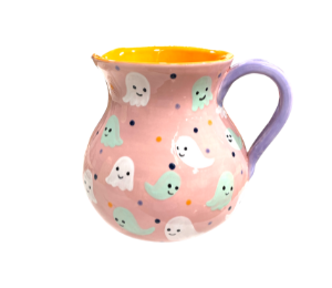 Oak Park Color Me Mine Cute Ghost Pitcher