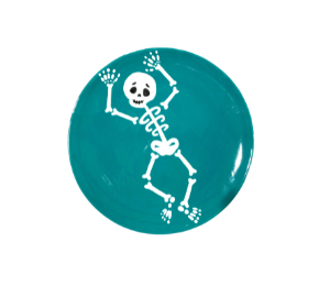 Oak Park Color Me Mine Jumping Skeleton Plate