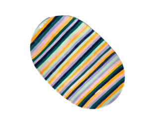 Oak Park Color Me Mine Stripes Platter