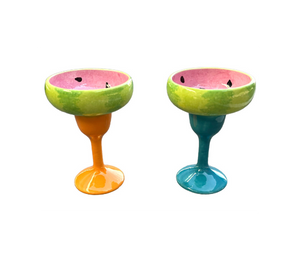 Oak Park Color Me Mine Margarita Glasses