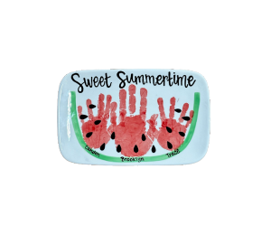 Oak Park Color Me Mine Watermelon Plate
