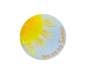 Oak Park Color Me Mine Sunshine Platter