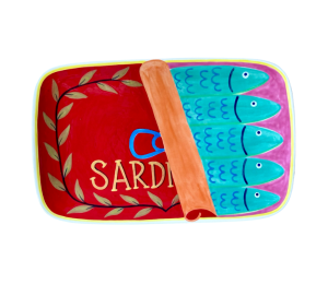 Oak Park Color Me Mine Sardines Dinner Plate