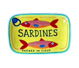 Oak Park Color Me Mine Sardines Appetizer Plate