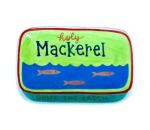 Oak Park Color Me Mine Mackerel Appetizer Plate