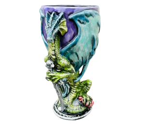 Oak Park Color Me Mine Antique Dragon Goblet