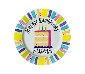 Oak Park Color Me Mine Birthday Cake Plate