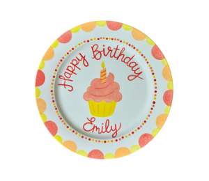 Oak Park Color Me Mine Birthday Cupcake Plate