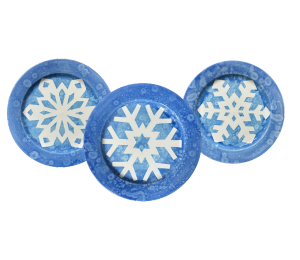 Oak Park Color Me Mine Paper Snowflake Plate