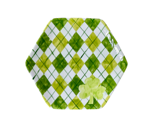 Oak Park Color Me Mine Irish Argyle Plate